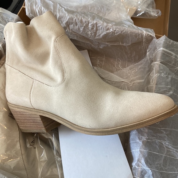 Joie Adria Suede Ankle Bootie in Latte - Picture 2 of 16
